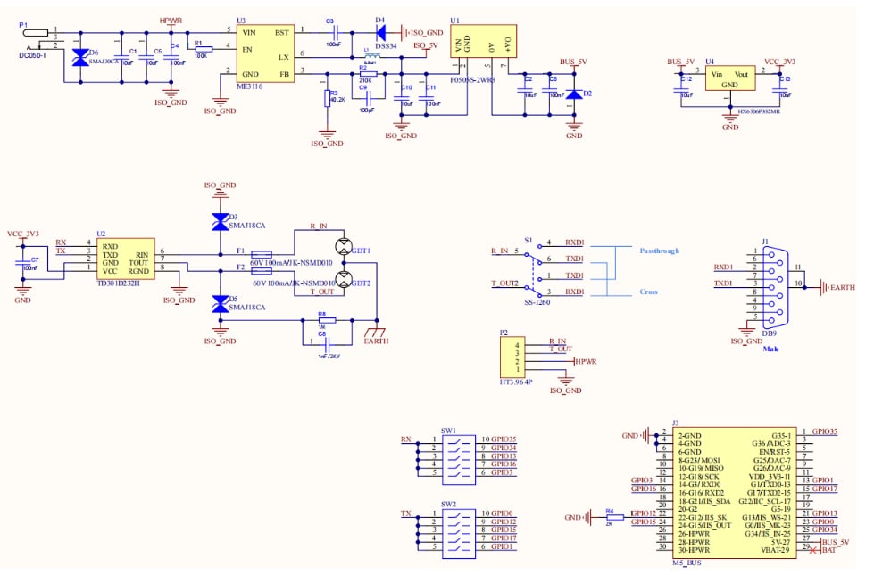 Schematic - M5Stack RS232M Interface Modules 13.2